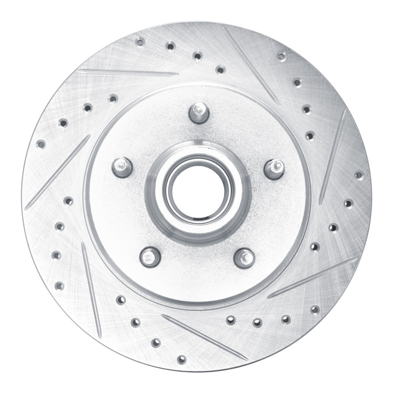 Chevrolet Astro Brake Rotor (1) - Front Right - R1 Concepts - Drilled & Slotted - Silver - `90-`02
